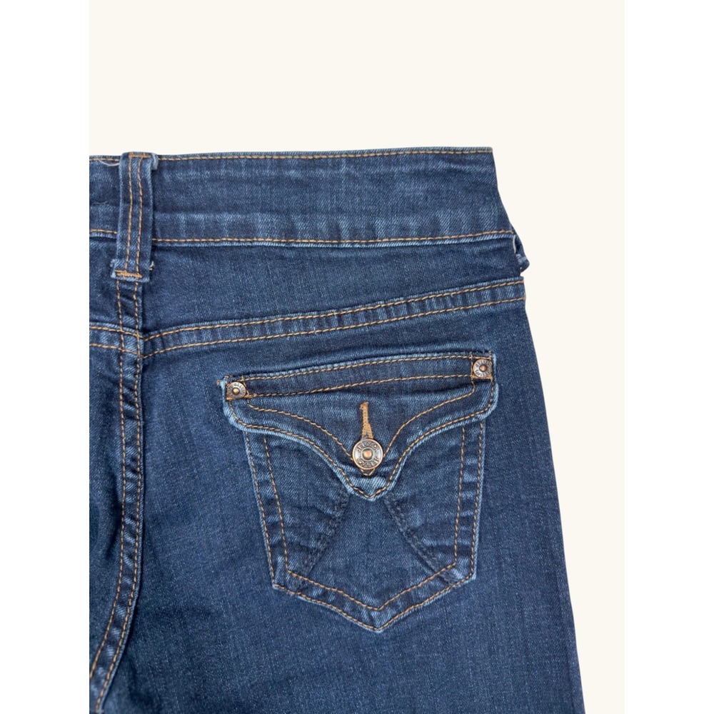 Delias Reese Bootcut Jeans Dark Wash Low Rise Flap Pocket Size 5/6R